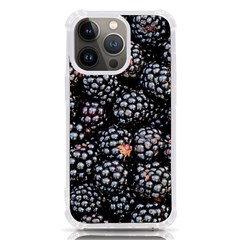 Blackberries-background-black-dark Iphone 13 Pro Tpu Uv Print Case by Amaryn4rt