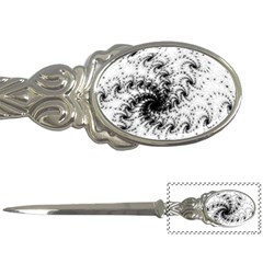 Fractal Black Spiral On White Letter Opener by Amaryn4rt