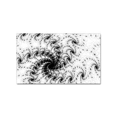 Fractal Black Spiral On White Sticker Rectangular (100 Pack) by Amaryn4rt