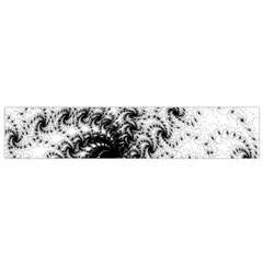 Fractal Black Spiral On White Small Premium Plush Fleece Scarf