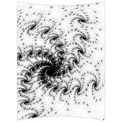 Fractal Black Spiral On White Back Support Cushion by Amaryn4rt