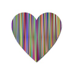 Striped-stripes-abstract-geometric Heart Magnet by Amaryn4rt