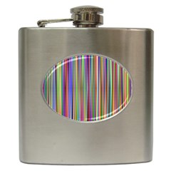 Striped-stripes-abstract-geometric Hip Flask (6 Oz) by Amaryn4rt