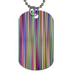 Striped-stripes-abstract-geometric Dog Tag (two Sides) by Amaryn4rt