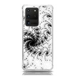 Fractal Black Spiral On White Samsung Galaxy S20 Ultra 6.9 Inch TPU UV Case Front