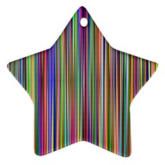 Striped-stripes-abstract-geometric Star Ornament (two Sides) by Amaryn4rt