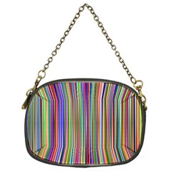 Striped-stripes-abstract-geometric Chain Purse (one Side) by Amaryn4rt