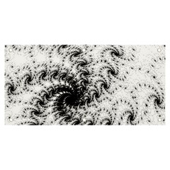 Fractal Black Spiral On White Banner And Sign 6  X 3  by Amaryn4rt