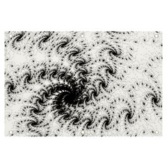 Fractal Black Spiral On White Banner And Sign 6  X 4  by Amaryn4rt