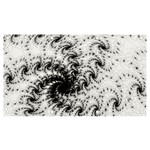 Fractal Black Spiral On White Banner and Sign 7  x 4  Front