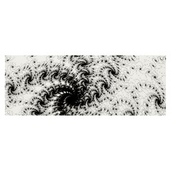 Fractal Black Spiral On White Banner And Sign 8  X 3  by Amaryn4rt