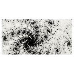 Fractal Black Spiral On White Banner And Sign 8  X 4  by Amaryn4rt