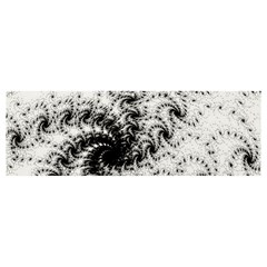 Fractal Black Spiral On White Banner And Sign 12  X 4  by Amaryn4rt