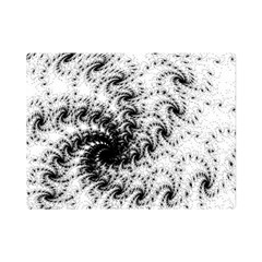 Fractal Black Spiral On White Premium Plush Fleece Blanket (mini) by Amaryn4rt