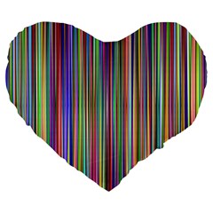 Striped-stripes-abstract-geometric Large 19  Premium Heart Shape Cushions by Amaryn4rt