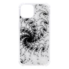 Fractal Black Spiral On White Iphone 13 Tpu Uv Print Case by Amaryn4rt