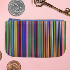 Striped-stripes-abstract-geometric Large Coin Purse by Amaryn4rt