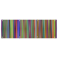 Striped-stripes-abstract-geometric Banner And Sign 9  X 3  by Amaryn4rt