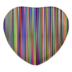 Striped-stripes-abstract-geometric Heart Glass Fridge Magnet (4 Pack) by Amaryn4rt