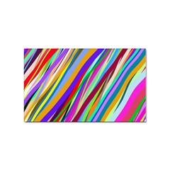 Multi-color Tangled Ribbons Background Wallpaper Sticker (rectangular) by Amaryn4rt