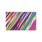 Multi-color Tangled Ribbons Background Wallpaper Sticker (Rectangular) Front