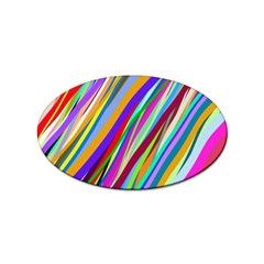 Multi-color Tangled Ribbons Background Wallpaper Sticker Oval (10 Pack) by Amaryn4rt