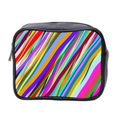 Multi-color Tangled Ribbons Background Wallpaper Mini Toiletries Bag (two Sides) by Amaryn4rt