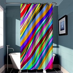 Multi-color Tangled Ribbons Background Wallpaper Shower Curtain 36  X 72  (stall)  by Amaryn4rt