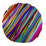 Multi-color Tangled Ribbons Background Wallpaper Large 18  Premium Round Cushions Front