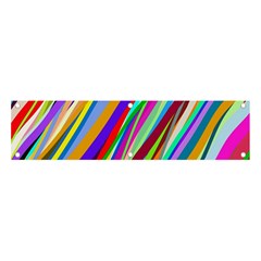 Multi-color Tangled Ribbons Background Wallpaper Banner And Sign 4  X 1  by Amaryn4rt