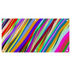 Multi-color Tangled Ribbons Background Wallpaper Banner And Sign 4  X 2  by Amaryn4rt