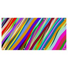 Multi-color Tangled Ribbons Background Wallpaper Banner And Sign 8  X 4  by Amaryn4rt