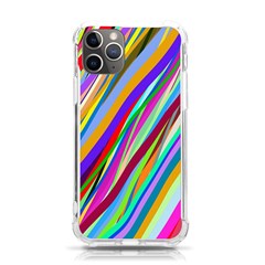 Multi-color Tangled Ribbons Background Wallpaper Iphone 11 Pro 5 8 Inch Tpu Uv Print Case by Amaryn4rt