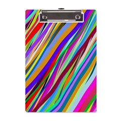 Multi-color Tangled Ribbons Background Wallpaper A5 Acrylic Clipboard by Amaryn4rt