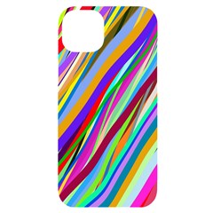 Multi-color Tangled Ribbons Background Wallpaper Iphone 14 Plus Black Uv Print Case by Amaryn4rt