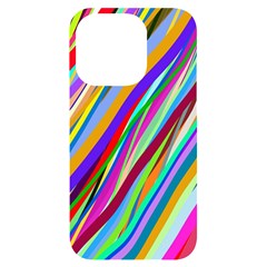 Multi-color Tangled Ribbons Background Wallpaper Iphone 14 Pro Black Uv Print Case by Amaryn4rt