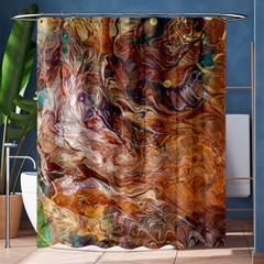 Brown Bronze Blend Shower Curtain 60  X 72  (medium)  by kaleidomarblingart