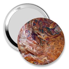 Brown Bronze Blend 3  Handbag Mirrors by kaleidomarblingart