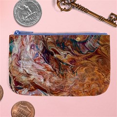 Brown Bronze Blend Large Coin Purse by kaleidomarblingart