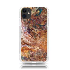 Brown Bronze Blend Iphone 11 Tpu Uv Print Case by kaleidomarblingart