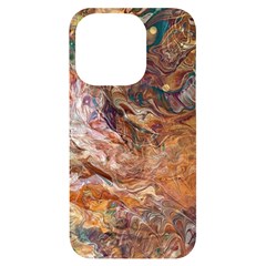 Brown Bronze Blend Iphone 14 Pro Black Uv Print Case by kaleidomarblingart