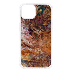 Brown Bronze Blend Iphone 13 Tpu Uv Print Case by kaleidomarblingart