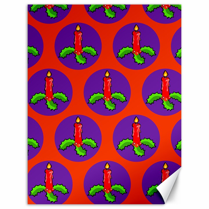 Christmas Candles Seamless Pattern Canvas 12  x 16 