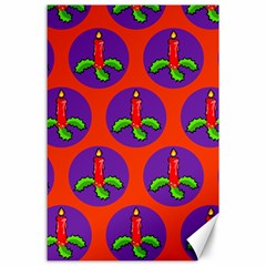 Christmas Candles Seamless Pattern Canvas 24  X 36  by Amaryn4rt