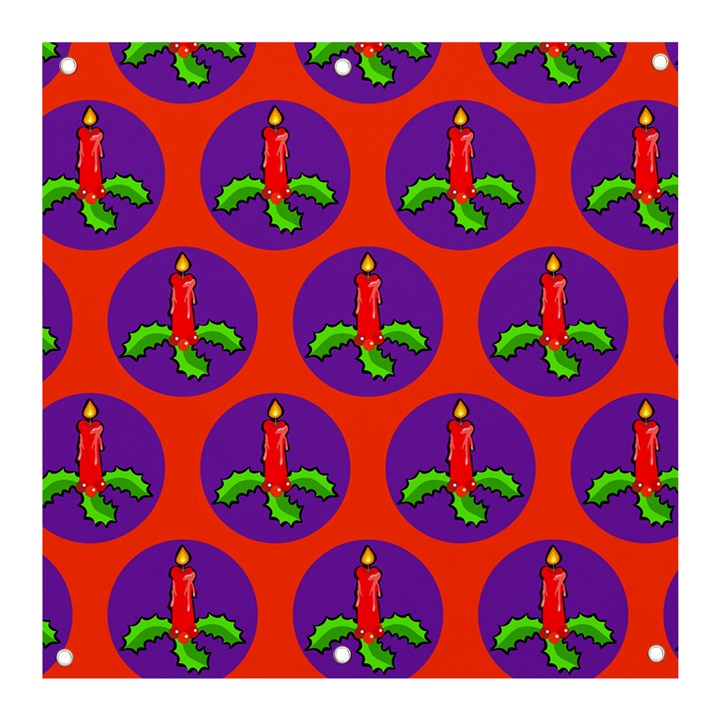 Christmas Candles Seamless Pattern Banner and Sign 3  x 3 