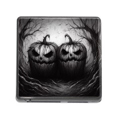 Spooky Halloween Jack O lantern Memory Card Reader (square 5 Slot) by Malvagia