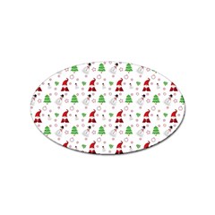 Santa Claus Snowman Christmas Xmas Sticker Oval (100 Pack) by Amaryn4rt