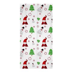 Santa Claus Snowman Christmas Xmas Shower Curtain 36  X 72  (stall)  by Amaryn4rt