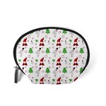 Santa Claus Snowman Christmas Xmas Accessory Pouch (Small) Back