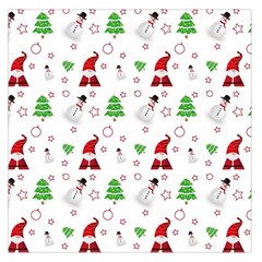 Santa Claus Snowman Christmas Xmas Square Satin Scarf (36  X 36 ) by Amaryn4rt